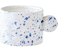 BDSHGRDH taza， Taza creativa hecha a mano de cerámica con tinta for café, té y leche, moderna taza for desayuno o for sala estar, vajilla for el hogar(B)