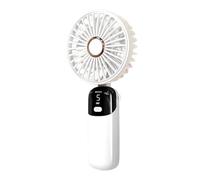 BDSHGRDH ventilador， Mini ventilador de mano USB 5 velocidades, ventiladores portátiles plegables, pequeño silencioso, recargable con pantalla visualización