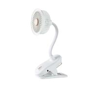 BDSHGRDH ventilador， Mini ventilador portátil con Clip de mano, eléctrico escritorio silencioso recargable por USB, pequeño refrigeración for dormitorio estudiantes(White)