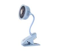BDSHGRDH ventilador， Mini ventilador portátil con Clip de mano, eléctrico escritorio silencioso recargable por USB, pequeño refrigeración for dormitorio estudiantes(Blue)