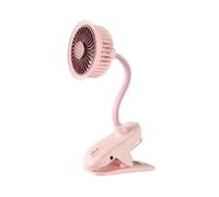 BDSHGRDH ventilador， Mini ventilador portátil con Clip de mano, eléctrico escritorio silencioso recargable por USB, pequeño refrigeración for dormitorio estudiantes(Pink)