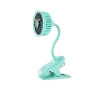 BDSHGRDH ventilador， Mini ventilador portátil con Clip de mano, eléctrico escritorio silencioso recargable por USB, pequeño refrigeración for dormitorio estudiantes(Green)