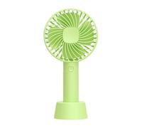 BDSHGRDH ventilador， Ventilador portátil recargable por USB, Mini ventilador de refrigeración aire, ventilación escritorio con Base, 3 modos for viajes y exteriores(Green)