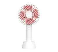BDSHGRDH ventilador， Ventilador portátil recargable por USB, Mini ventilador de refrigeración aire, ventilación escritorio con Base, 3 modos for viajes y exteriores(White)