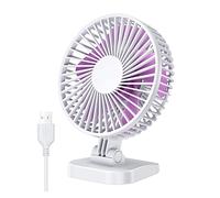 BDSHGRDH ventilador， Ventilador USB Mini ventilador de escritorio refrigeración ajustable portátil 40 ° con viento fuerte 3 velocidades ultrasilencioso for oficina en casa(Purple)