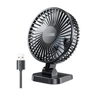 BDSHGRDH ventilador， Ventilador USB Mini ventilador de escritorio refrigeración ajustable portátil 40 ° con viento fuerte 3 velocidades ultrasilencioso for oficina en casa(Black)