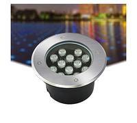 BDSHL Luces LED Enterradas, 24v De Baja Tensión Redondo IP67 A Prueba De Agua Iluminación Empotrada, Vistoso Luz De Cubierta Embellecimiento Patios Caminos (Color : 2-White Light, Size : 7w)