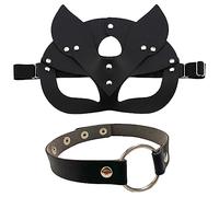 BDSHUNBF 2 Piezas Mascara Catwoman, Sexy Media Cara Gato Gatito Máscara, Cosplay Accesorios para Mascarada Halloween Carnaval Fiestas de Citas