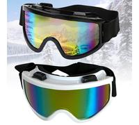 BDSHUNBF 2 Unidades Gafas de Esquí y Snowboard, Gafas de Nieve a Prueba de Viento, Ciclismo Moto Snowmobile Ski Goggles Eyewear Deportes Gafas de Seguridad de Protección, Gafas Esqui Mujer&Hombre
