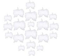 BDSHUNBF 20 Decoraciones Navideñas Blancas Fantasía Ángel Adorno de ala de Plumas Blancas, Decoración Navideña Adornos del Árbol, Decoraciones Colgantes, para Árbol de Navidad Decoración