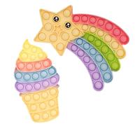 BDSHUNBF 2PCS Fidget Toy, Juguete Sensorial, Pop Bubble Fidget, Silicona Fidget Juguete, Pop Fidget It Toy, Arcoíris Pop It Juguete, para Niños y Adultos