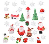BDSHUNBF 30 Piezas Mini Adornos Navideños Mini Figuritas de Navidad Adornos en Miniatura de Navidad Figuras Navidad para Decoración Navideña Mini Figuras de Estilo de Navidad Mini Adornos de Navidad