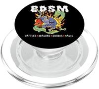 BDSM Batallas Dragones Espadas Magia RPG Fantasía Caballero Dragón PopSockets PopGrip para MagSafe