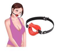 BDSM boca abierta bola gag para boca sexo juego, anillo gag boca abierta sexo esclavitud gags y bocadillos, esclavitud bola gag sexo juego gag accesorios regalos para mujeres adultos parejas, rojo