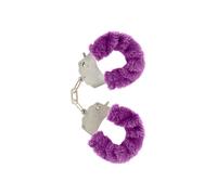 Toy Joy D-222230, Furry Fun Cuffs Purple Plush Unisex Adulto, Medium