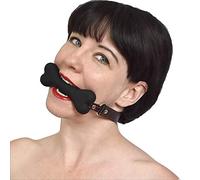 BDSM Mordaza Boca Hueso de Silicona - Ajustable Bondage Boca de bloqueo para Petplay, Dog Play, Fetiche Juguetes Sexuales, Toothfriendly, One Size