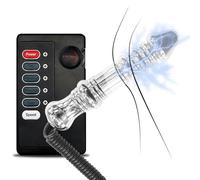 BDSM Plug Anal de Acero Inoxidable Metálico para el Pene con Cabeza Estriada Barra Metálica 4 Modos Mano Adecuado SM Hombres y Mujeres