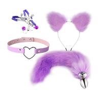 BDSM Sex Bondage Purple Restraints Kit, 4 PCS SM Juguetes Sexuales para Hombres Mujeres, Accesorios Sexuales para Adultos Y Parejas