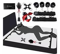 BDSMAGE 9 Pezzi Set Bondage SM, Sex Toys Bondage Kit, Manette per Coppia, Benda, Pagaia in pelle piuma, sexytoysys giochi erotiici coppie, sexy shop per Donna Coppia