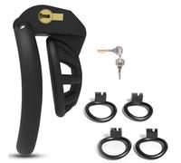 BDSMAGE Pequeña jaula castidad, jaula de castidad para pene, Dispositivos de Castidad Masculina Ligeros, chastity cage Bondage SM Juguetes Eróticos, juguetes sexuales hombre (Micro)