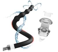 BDSMJOY enema para limpieza de colon Plug Anal con 5 Bolas,Para duchas privadas para hombres y mujeres Para sexo anal,Duchas anales para hombres y mujeres