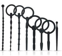 BDSMJOY - Juego de 8 dilatadores uretrales de lujo, dilatador de silicona, tapones uretrales multifuncionales, juguete sexual erótico para estimulación de próstata y pene.