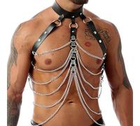 BDSMLOVE Arnés de cuero para hombre, lencería para sissy, ropa interior sexy fetichista para hombre, atuendo para festivales, ropa interior gay, lencería erótica para sexo