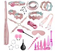 BDSMLOVE Set de bondage de 25 piezas, set de bondage SM, juguete de tapón anal, juguete sexual erótico duro para parejas, sexo extremo, set de juguetes sexuales, set de sujeción para parejas