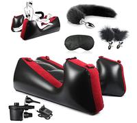 BDSMLOVE Sofá sexual de lujo con bomba de aire, almohadas y rampas eróticas, cojín sexual, silla sexual, almohada sexual para parejas con esposas, pinzas para pezones