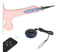 BDSMYEE Vibrador de Pene con 19 Modos, Dilatador Uretral, Juguete Sexual, Juego de Dilatadores Uretrales, Estimulador de Glande, Tapón para el Pene, Juguetes para Hombres (M)