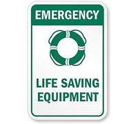 BDTS Señal metálica Warning : Equipo Salvavidas con Cartel gráfico de 20 x 30 cm