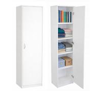 BDW - Armario Estrecho - Armario ropero de 50 cm de Ancho y 180,5 cm de Alto - Armario de Almacenamiento de 1 Puerta, Armario Multiusos para Dormitorio, pasillol - Lola Blanco
