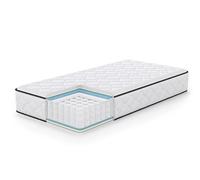 BDW - Colchón de 90x190x24cm con Muelles Ensacados de 7 Zonas H3 para Cama, Firmeza Media, Soporte Ergonómico de la Columna Vertebral, Estructura Duradera y Protector de Colchón Impermeable