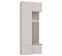 BDW HAGA II 1SZ1W-Set: armario, armario, banco, 238 cm de altura, 100 cm de ancho, 35 cm de profundidad, modular, pasillo, zapatero y chaqueta, panel de armario