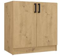 BDW Mueble bajo de Cocina Katia D-80, 80 x 45,5 x 82 cm, Roble Artisan, 2 Puertas con balda, Mueble bajo para Fregadero