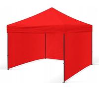 BDW - Pabellón - Carpa - Carpa para Fiestas - para Jardín, Terraza, Feria - Pabellón Impermeable, Estable - Pabellón Plegable - 3 Paneles Laterales Incluidos - Pabellón Plegable 3x3m - Rojo