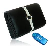 BDX0201G10 Brand new quality black leather camera case for Samsung ST61+ card reader