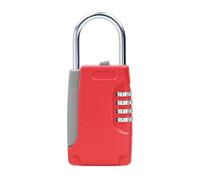 BDXMKS Cajetin Llaves con Codigo Caja de Seguridad con Llave Oculta, Cerradura de combinación de contraseña 4 Digital con Gancho, Mini Caja Secreta de Metal for casa, Villa, Caravana(Red)