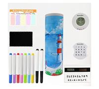 BDXMKS Calculadora de Hebilla ABS CLAND CLIN Titular Pendiente con EL Curso HORARIO Espejo Funda de lápiz Juego for niñas o niños Estuche Escolar (Color : Seaside gift3)