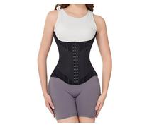 BDXMKS Fajas Reductoras Mujer Corsé Moldeador de Cintura en Forma de U for Mujer, Moldeador de Cintura con realce de Pecho, Moldeador de Acero con Hueso, Ropa Moldeadora Transpirable.(Black,XXS)