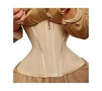 BDXMKS Fajas Reductoras Mujer Corsé Moldeador de Cintura for Mujer, Chaleco con Cremallera y Control de Abdomen, Faja Moldeadora, cinturón Adelgazante, Faja Deportiva(Beige,S)