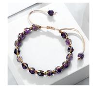 BDXMKS Pulseras de Cristal Pulseras hechas a mano for mujer, superficie cortada de 8mm, piedra de ojo de tigre, jaspe, cuentas de amatista, pulseras for hombres, regalos de joyería de Yoga(2)