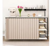 BDXZJ Cortinas Cocina, Cortina De Puerta Plegable para Salón Dormitorio, Cortina Antipolvo para Armario Cortinas De Debajo del Fregadero para Sala De Almacenamiento De Cocina B,H100cm/track75cm