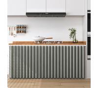 BDXZJ Cortinas Cocina, Cortina De Puerta Plegable para Salón Dormitorio, Cortina Antipolvo para Armario Cortinas De Debajo del Fregadero para Sala De Almacenamiento De Cocina A,H100cm/track75cm