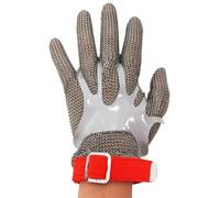 BDXZJ Guantes Anticorte, Anillo De Acero Inoxidable Guantes De Malla Anti Corte Cuchillo Resistente Guante De Carnicero De Cocina Guantes De Seguridad para Tallado De Madera, Carpintería XL