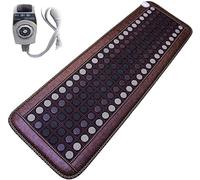 BDXZJ Infrarrojo Lejano Amatista Mat Almohadilla Térmica De Infrarrojos Lejanos De Jade Piedras Naturales De Jade Y Turmalina Alfombrillas Calefactoras Terapia De Calor Infrarroja Curativa 60 * 150cm