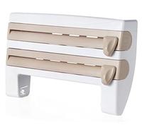 BDXZJ Porta Rollos Papel Cocina, Film Y Albal, Dispensador Cortador Papel Aluminio Y Film Portarrollos Cocina De Pared, Cortador Papel Aluminio para Film Transparente C