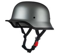 BDXZJ Retro Alemán Estilo Cascos Half-Helmet Casco Moto Jet Cascos Semi Cubierto para Motocicleta, Moto De Estilo Homologado ECE Capacete Motopara Scooter Crucero F,XXL