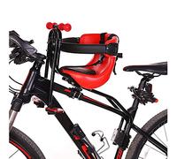 BDXZJ Silla Delantera para Niños para Bicicleta Sillas de Bicicletas para Niños, Asiento Bicicleta para Niños con Cinturón de Seguridad, Respaldo, Pedales, Pasamanos para Niños, Niñas Red