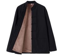 BDXZJ Traje De Kungfu Tang Para Hombre Traje De Invierno Cálido De Felpa Tang Traje Chino Ropa Tradicional Ropa De Wing Chun Para Hombre Uniforme De Tai Chi Ropa Tops Marcial E,M